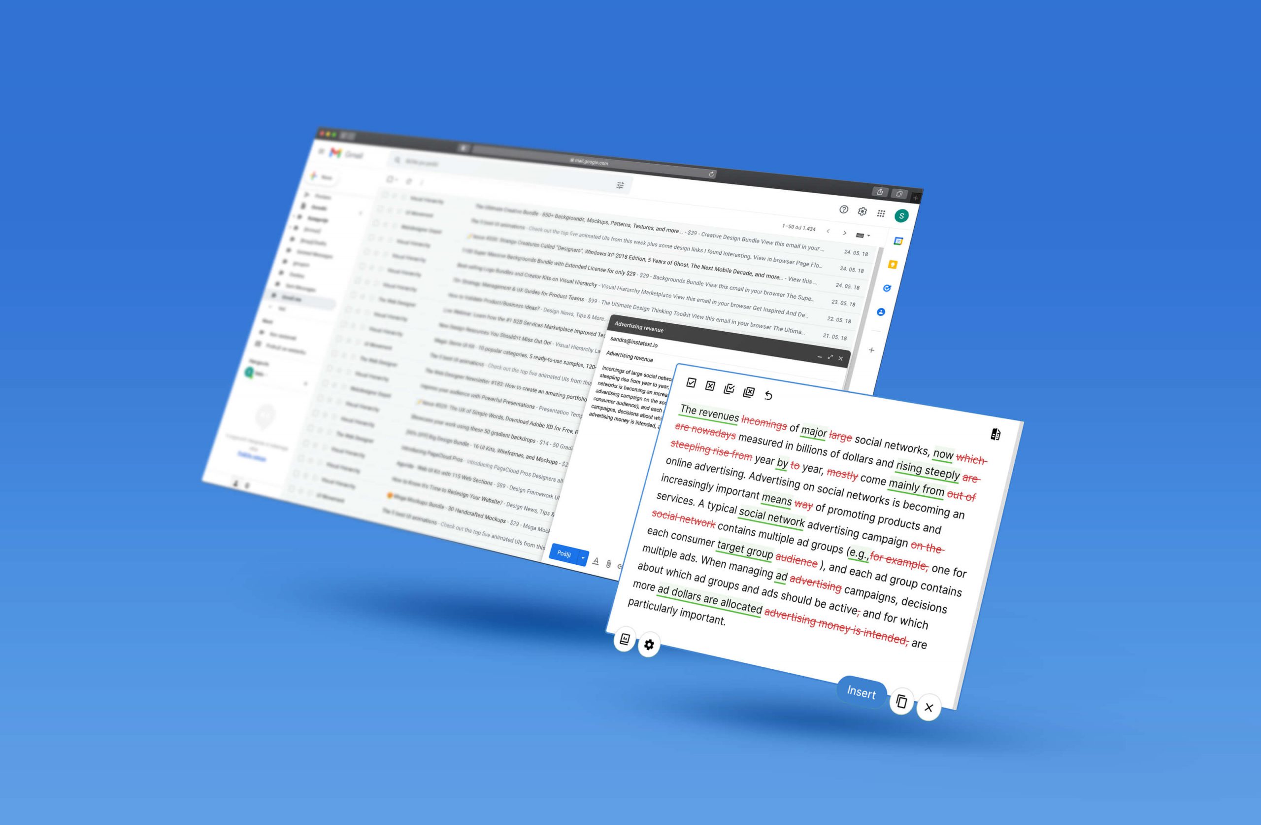 InstaText browser extensions