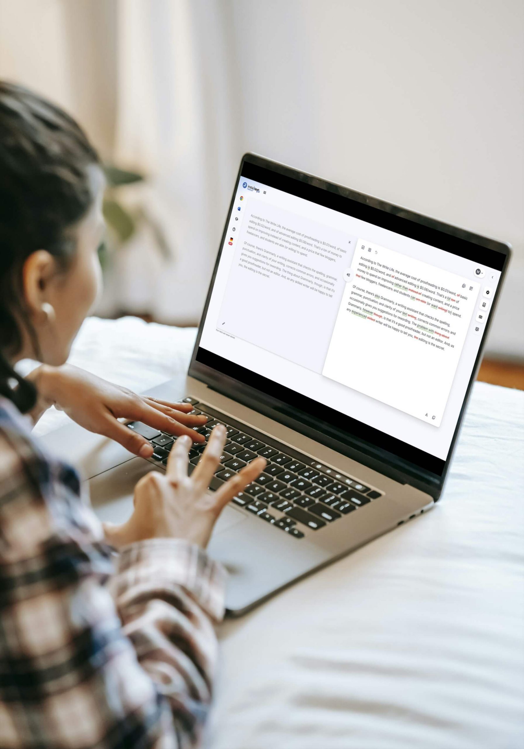 InstaText vs. Grammarly for writing